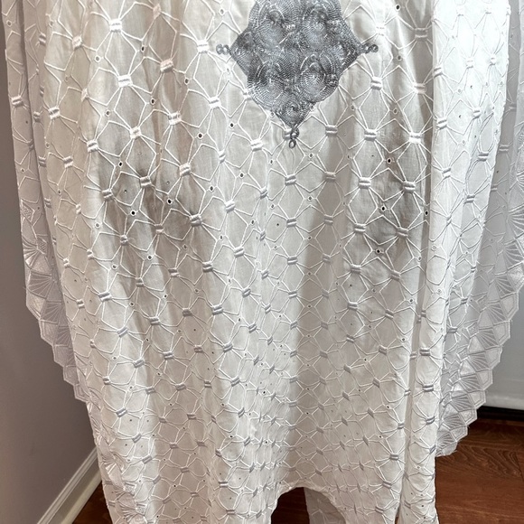 African Mens Clothing Lace Material Embroidered 3 Pcs Agbada Shirt Pants Dashiki - Picture 14 of 16